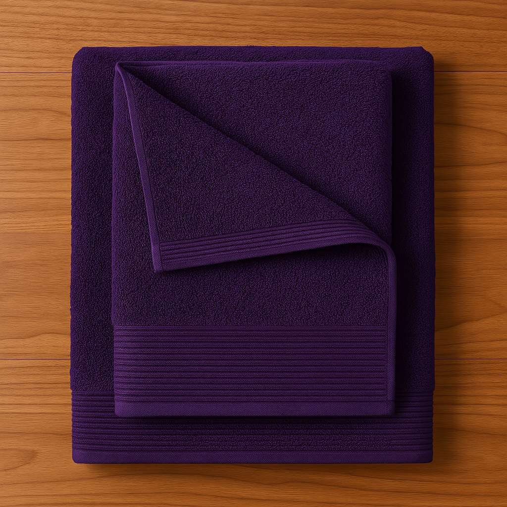 100% Pure Egyptian Cotton Bath Towel – Midnight Purple