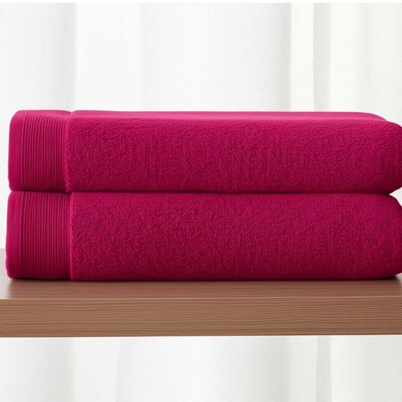 100% Pure Egyptian Cotton Bath Towel – Raspberry Pink
