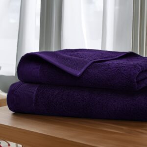 Midnight Purple Pure Cotton Bath Towel