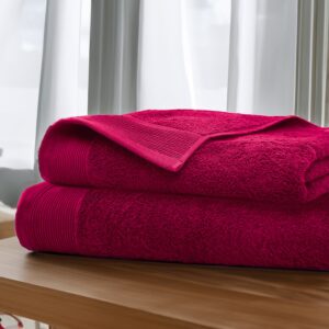 Raspberry Pink Pure Cotton Bath Towel