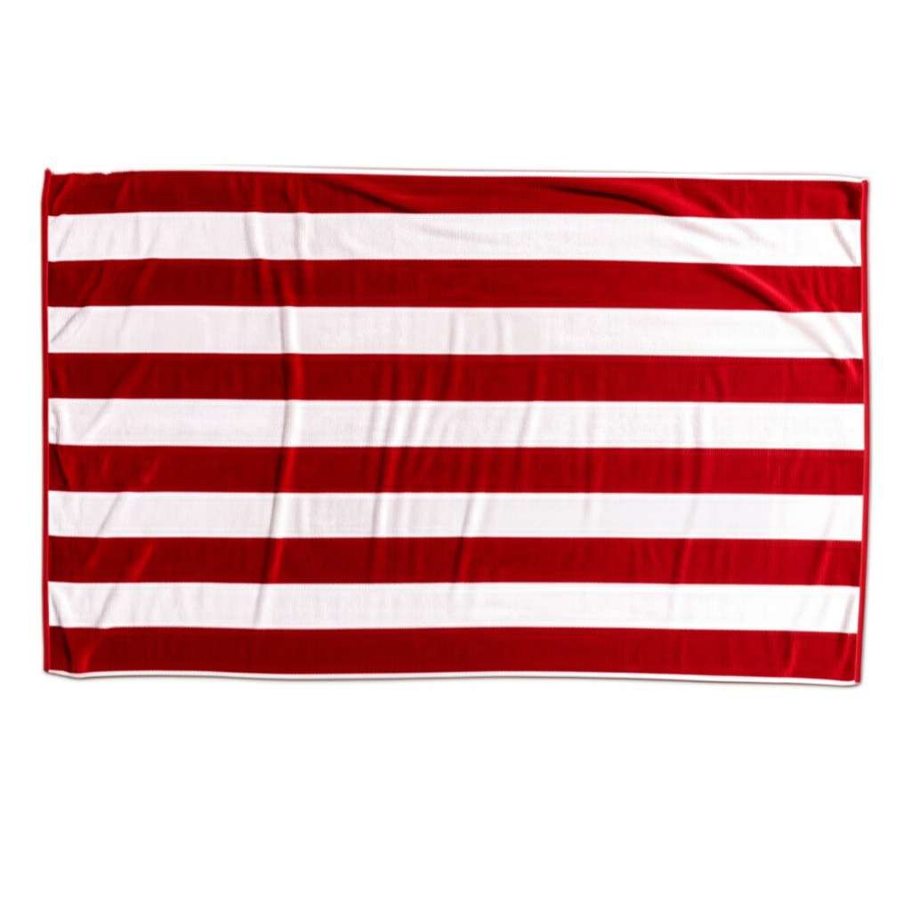 Cabana Style Stripes Beach Towel – Red