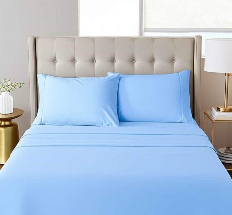 1000TC Pure Egyptian Cotton Sheet Set – Light Blue