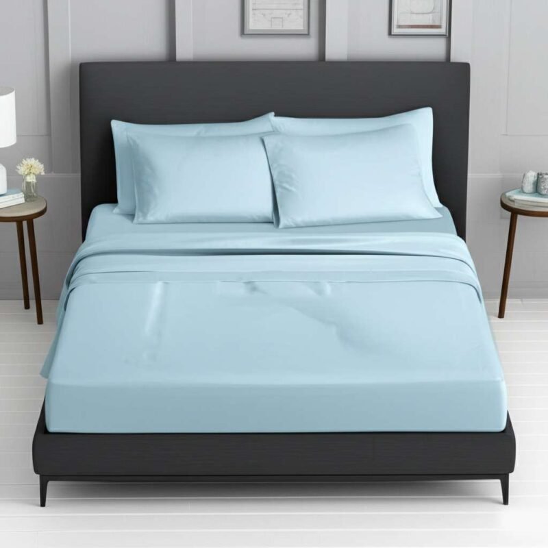1200TC Pure Egyptian Cotton Sheet Set – Light Blue