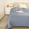Super Soft 2kg 160 x 220 Mink Blanket – Blue Check