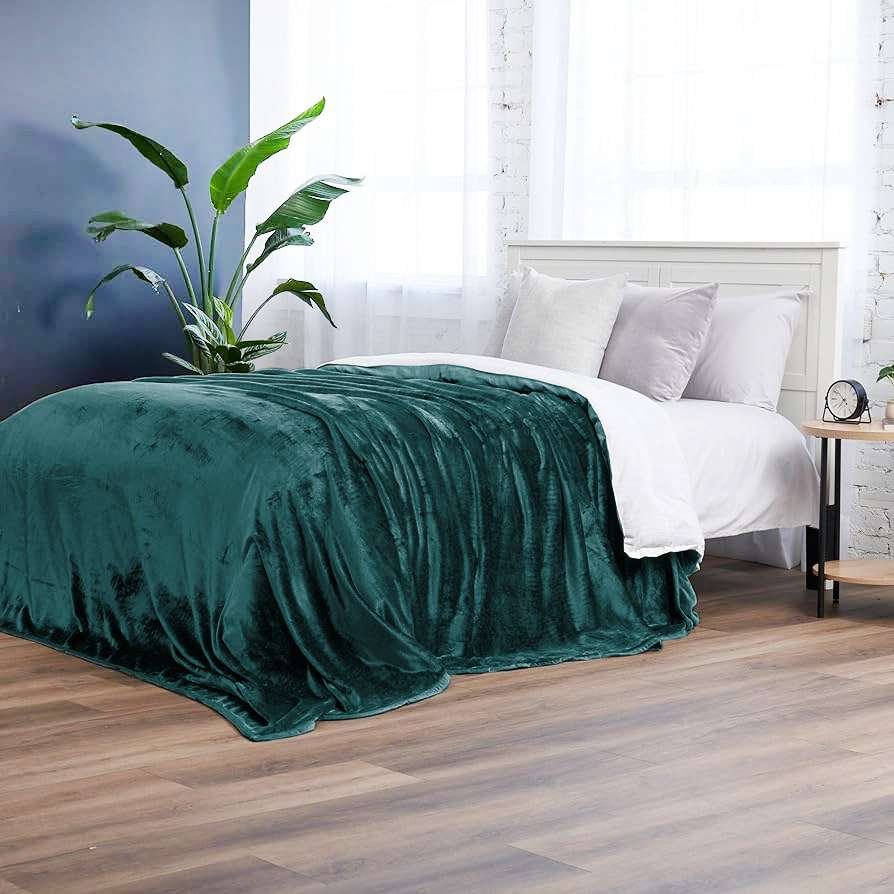 Super Soft 4kg Queen/King Mink Blanket – Teal - Bedding King