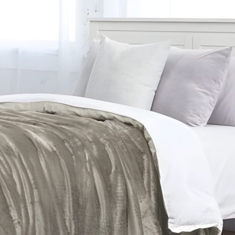 Super Soft 2kg 160 x 220 Blanket -Taupe - Image 2