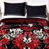 Super Soft 4kg 220 x 240 Mink Blanket – Majestic Red Scroll