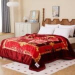 Super Soft 4kg 220 x 240 Mink Blanket - Royal Red Bloom
