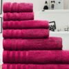 7 Pieces Pure Egyptian Cotton Towel Set – Fushia