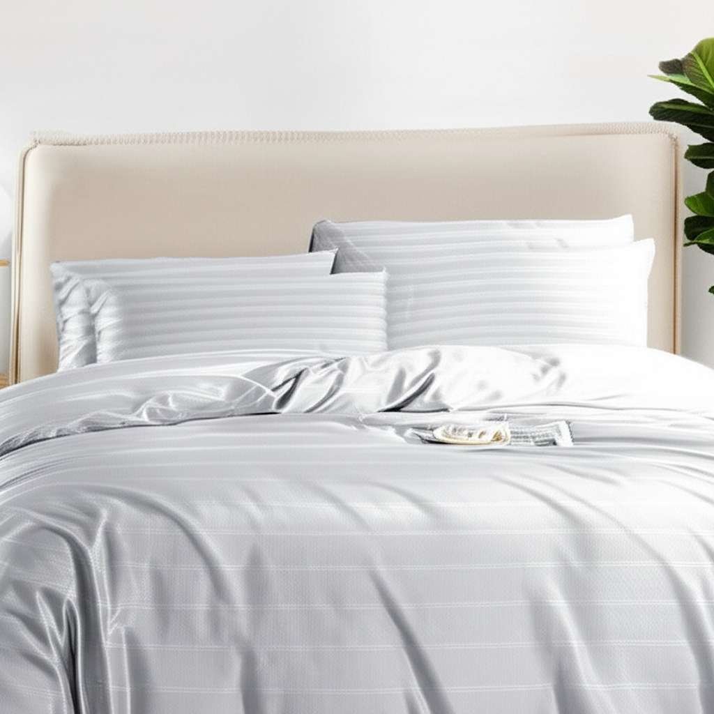 1500TC Cotton Rich 6pcs Quilt Cover – White