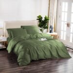 1500TC Cotton Rich 6pcs Quilt Cover - Sage Green