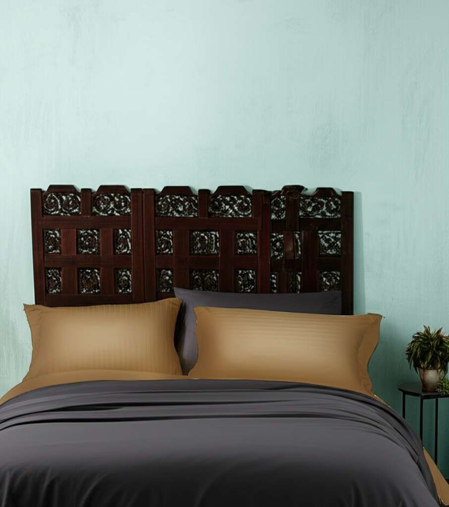 1000TC Cotton Rich Stripe Sheet Set – Brown