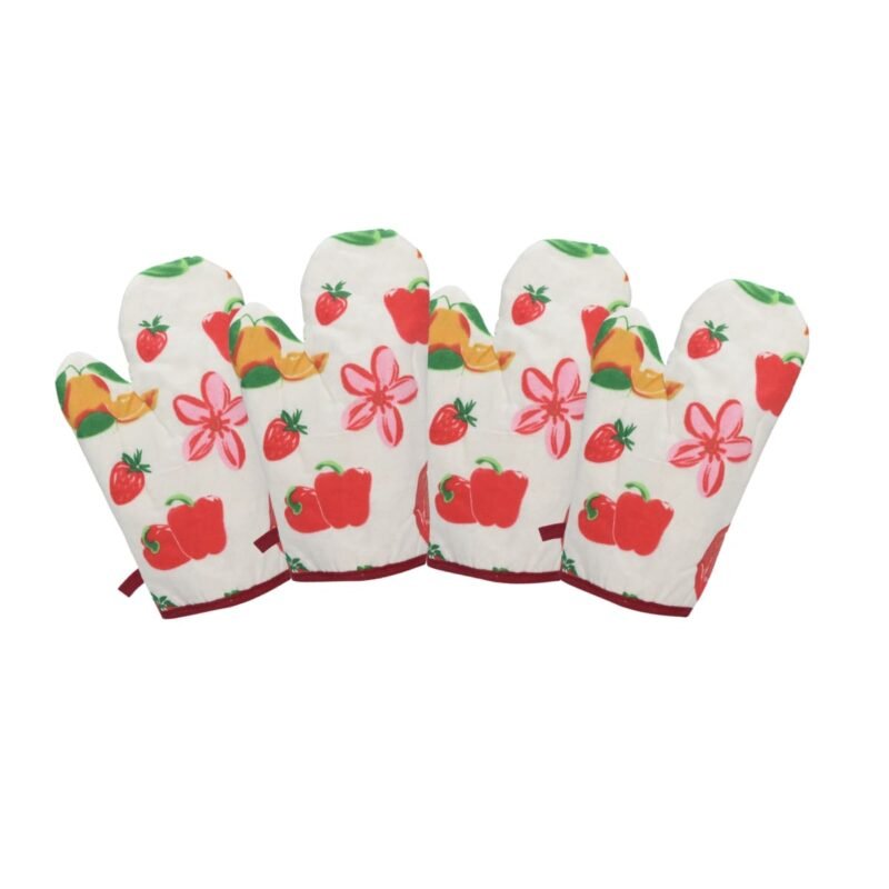 Cotton Kitchen Hand Gloves Pack of 5 - Assorted Prints