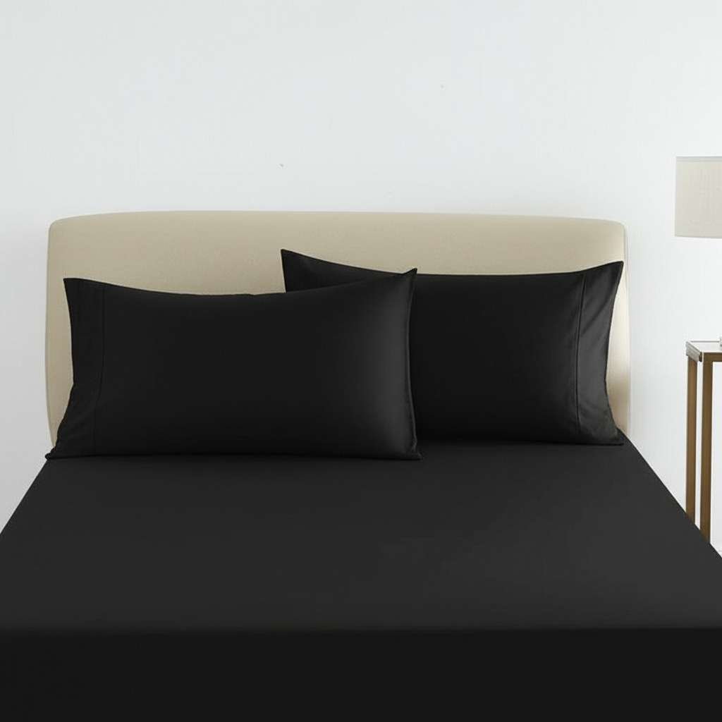 1000TC Pure Egyptian Cotton Sheet Set – Black