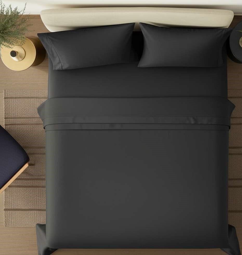 1000TC Pure Egyptian Cotton Sheet Set – Black