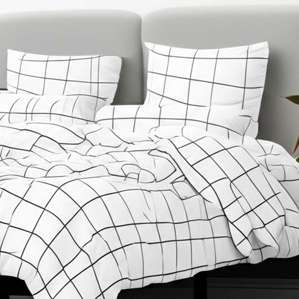 1000TC Pure Egyptian Cotton Sheet Set – Window Pane