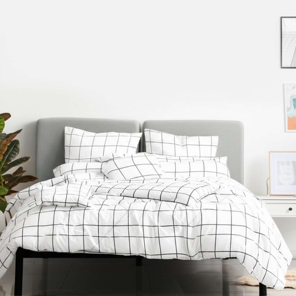 1000TC Pure Egyptian Cotton Sheet Set – Window Pane