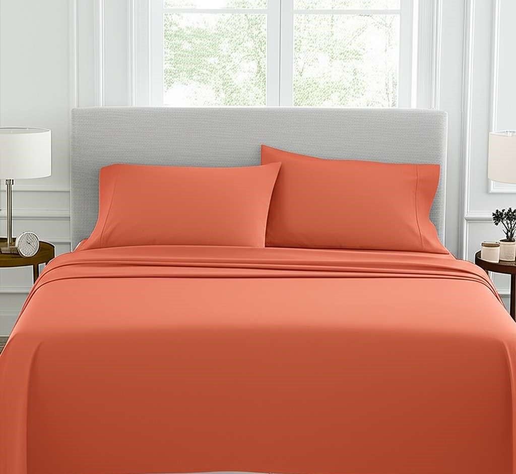 1000TC Pure Egyptian Cotton Sheet Set – Peach