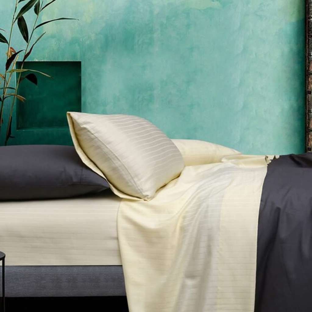 Clearance 1000TC Cotton Rich Stripe Sheet Set – Ivory