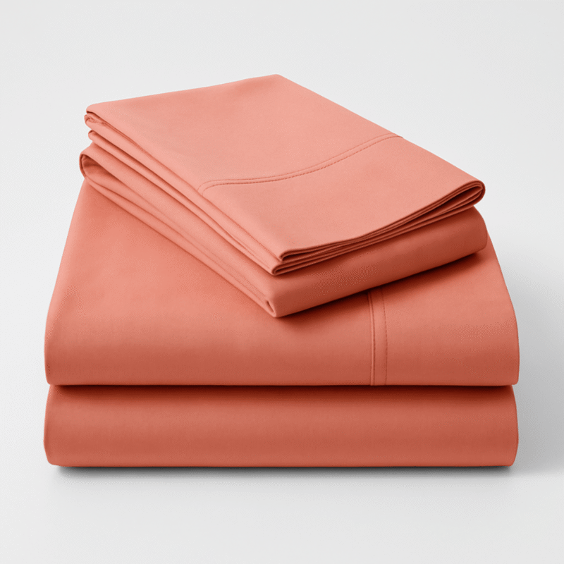 1000TC Pure Egyptian Cotton Sheet Set - Peach - Image 2