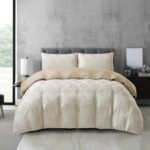 Jacquard 3 Pcs Quilt Cover Set - Medallion Beige