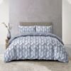 Jacquard 3 Pcs Comforter Set Design - Geometric Modern Grey
