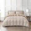 Jacquard 3 Pcs Comforter Set Design - Medallion light beige