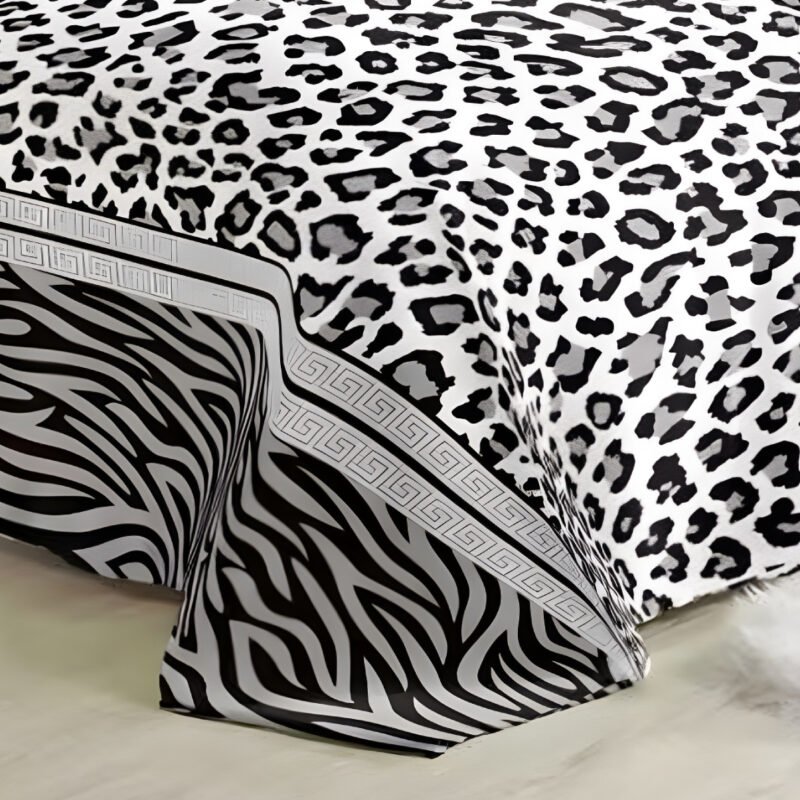 Super Soft 4kg 220 x 240 Mink Blanket - Zebra-Leopard Blend - Image 3