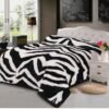 Super Soft 4kg 220 x 240 Mink Blanket - Black and White Zebra Print