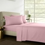 1000TC Pure Egyptian Cotton Sheet Set - Baby Pink