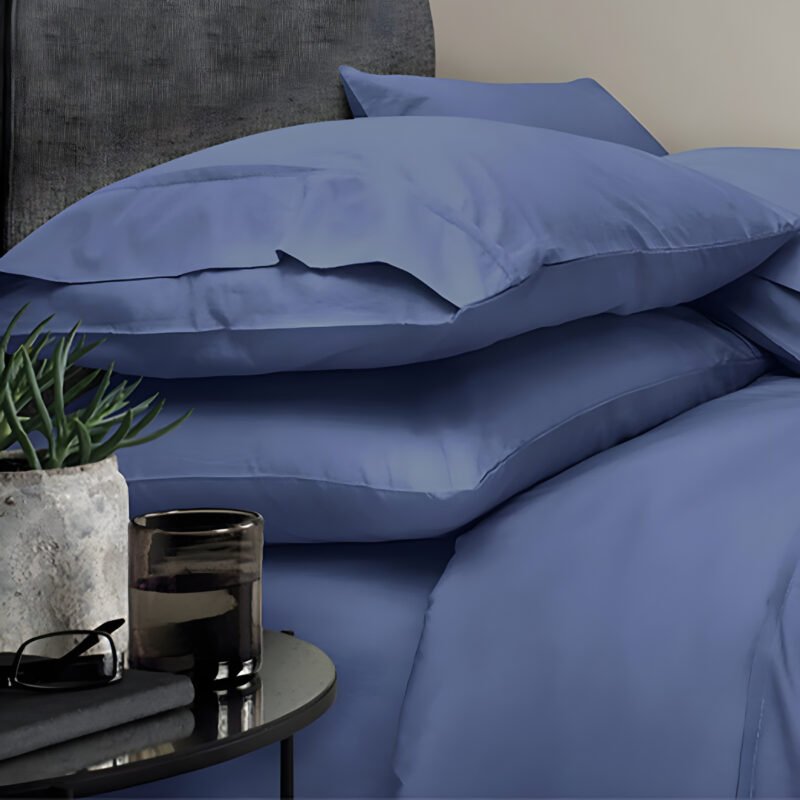 600TC Pure Cotton Sheet Set Plain - Waikawa Gray - Image 2