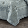 10 Pcs Luxury Bedding Gift Set - Damask Silver Blue