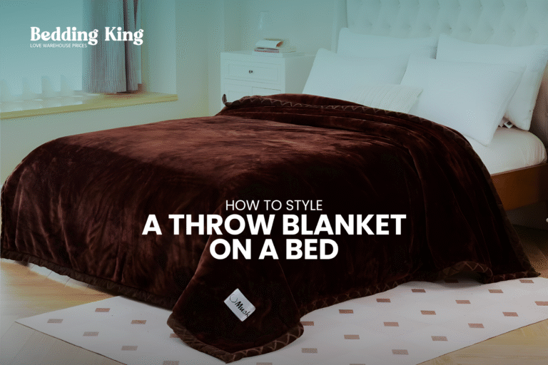 How to style a throw blanket on a bed Bedding King How to Style a Throw Blanket on a Bed