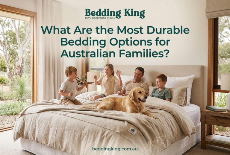 Durable bedding options for Australian families in a modern bedroom